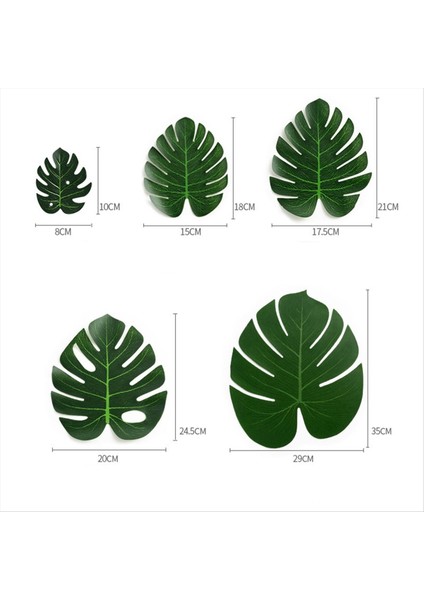 Yapay Tropikal Avuç Içi Orman Partisi Dekorasyon Hayvan Yaz Hawaiian Ev Masa Dekor L (Yurt Dışından)