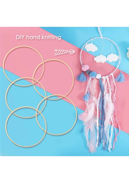 20PCS Ahşap Bambu Dreamcatcher Yüzükler Hoops Yuvarlak Çemberler Dream Catcher Dıy Craft Için Makrome Yüzükler 27CM (Yurt Dışından) modelleri