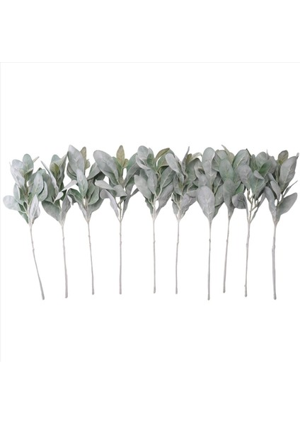 10 Pcs Yapay Flocked Kuzu Kulak Yaprakları 6 7 Ft Kuzu Kulak Garland Yapay - Etli Çelenk (Yurt Dışından) fiyatları
