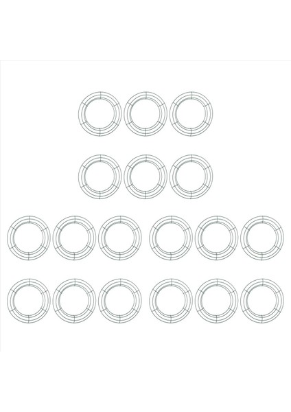 18 Adet Koyu Yeşil Tel Çelenk Halkaları Noel Yeni Yıl Sevgililer Dekorasyonu (10 Inç) Için (Yurt Dışından)