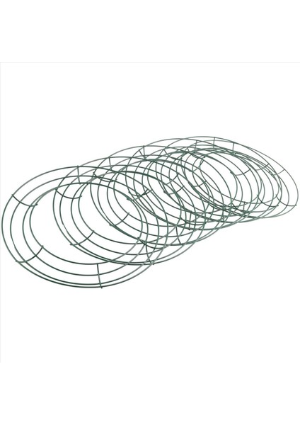 18 Adet Koyu Yeşil Tel Çelenk Halkaları Noel Yeni Yıl Sevgililer Dekorasyonu (10 Inç) Için (Yurt Dışından) fiyatları