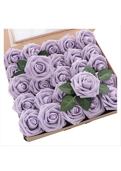 25PCS Yapay Gül Çiçekleri Yapay Görünümlü Güller Düğün Buketleri Centerpieces Gelin Duş Partisi Ev Dekor F (Yurt Dışından)