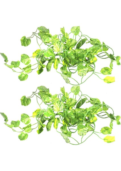 2pcs 2m Uzunluğunda Yapay Bitkiler Yeşil Sarmaşık Yapay Üzüm Asma Partenocissus Yaprakları Yaprakları Begonya (Yurt Dışından)