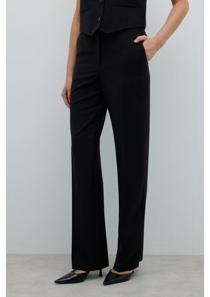 Geniş Paça Pantolon Siyah K2512007_001