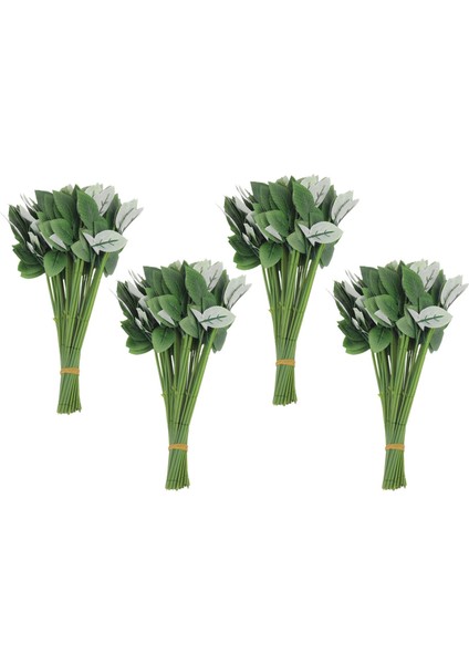200PCS Yapay Gül Çiçek Sapları Için Dıy El Yapımı Buket Çiçek Yaprağı Ven Düğün Ev Dekorasyon (Yurt Dışından)