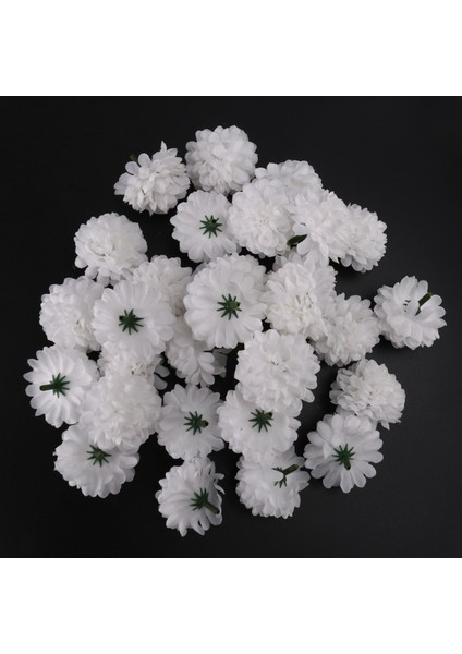 30 Adet Karanfil Yapay Çiçek Ipek Küresel Kafalar Düğün Dekor Beyaz (Yurt Dışından) modelleri