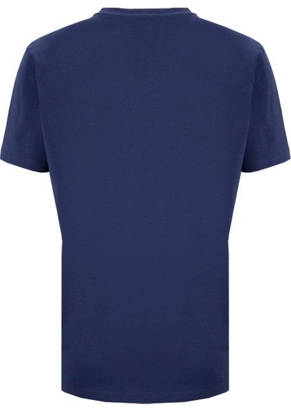 Bisiklet Yaka Baskılı Indigo Erkek T-Shirt M5WM-TST1585 fiyatları