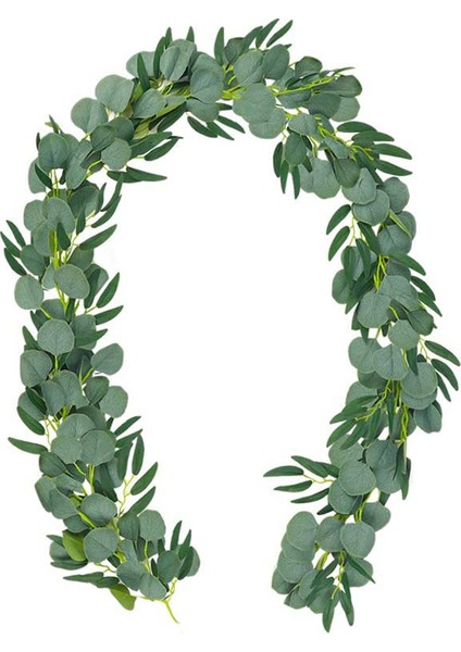 5 Paket 6 5 Feet Soğuk Garland ile Yapay Okaliptüs Yaprakları ile Asma Bitkisi Gümüş Dolar Yeşillik (Yurt Dışından) fiyatları