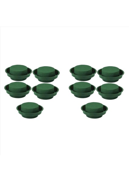 10 Paket Diy Çiçek Aranjman Kiti Yeşil Yuvarlak Islak Çiçek Köpük Kase Düğün Koridor Çiçekleri Parti Dekorasyonu (Yurt Dışından)