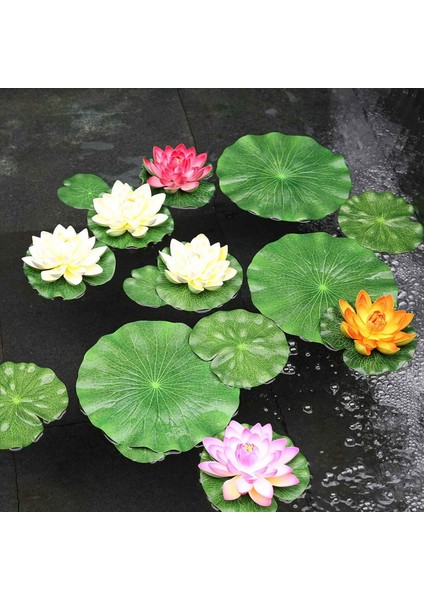 24X Yapay Yüzen Köpük Lotus Havuz Akvaryumu ve Sahne Gerçekçi Lotus Yeşil Bitki 4 Boyutları Için Dekor Yapıyor (Yurt Dışından) fırsatları