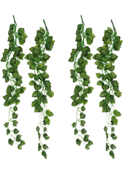 4pcs Yapay Sarmaşık Çelenk Asılı Asma Bitkileri Yeşillik Çelenk Parti Düğün Bahçe Mutfak Sepeti Için (Yurt Dışından)