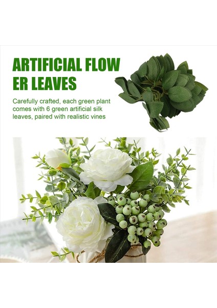 Güller Için Yapay Yapraklar Dekorasyonlar - 36 Ipek Yeşili Güller Gerçekçi Sarmaşıklarla Esnek Gövdeler ile Yaprak Yaprağı (Yurt Dışından) indirimleri