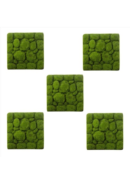 5x Çim Mat Stone Şekiş Iç Mekan Yeşil Yapay Çimler Çim Halılar Ev Otel Duvar Balkon Dekoru Için Sod Yosun (Yurt Dışından)