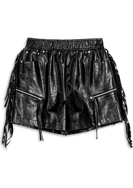 DERİ GÖRÜNÜMLÜ PÜSKÜLLÜ ŞORT TW6250013003001 indirimleri