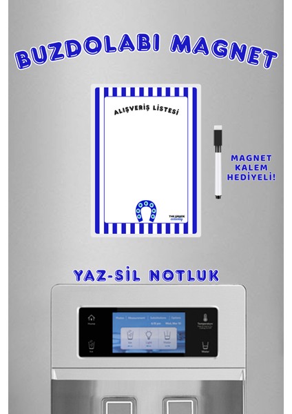 Yaz Sil Notluk At Nalı Nazar Boncuğu Temalı Alışveriş Listesi Buzdolabı Notluk Magnetli Ev Aksesuar