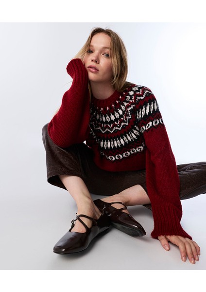 İŞLEMELİ JAKARLI KAZAK TW6250050444034