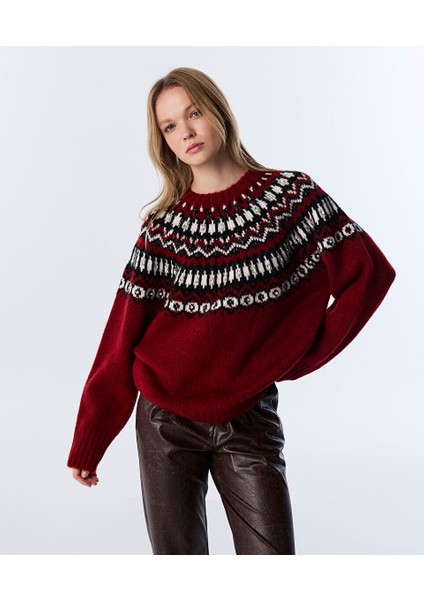 İŞLEMELİ JAKARLI KAZAK TW6250050444034 fiyatları