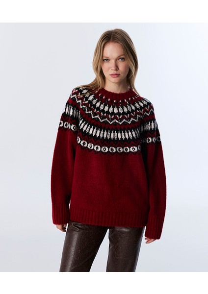 İŞLEMELİ JAKARLI KAZAK TW6250050444034 fırsatları