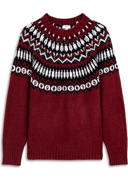 İŞLEMELİ JAKARLI KAZAK TW6250050444034 indirimleri