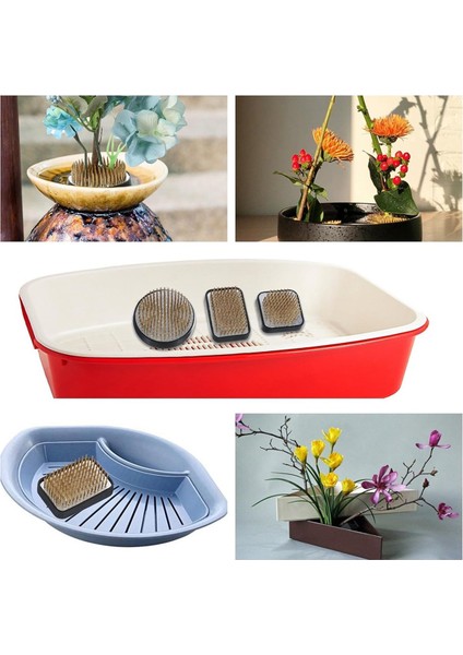 4 Pcs Japon Ikebana Kenzan Kiti Çiçek Aranjmanı Için 2 4 Inç Yuvarlak 1 6in Kare 2 1in x 1 4in Dikdörtgen ve 1 (Yurt Dışından) fırsatları