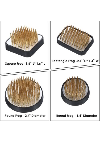 4 Pcs Japon Ikebana Kenzan Kiti Çiçek Aranjmanı Için 2 4 Inç Yuvarlak 1 6in Kare 2 1in x 1 4in Dikdörtgen ve 1 (Yurt Dışından) indirimleri