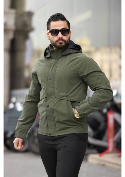 Çıkarılabilir Kapüşonlu, Regular-Fit, Suya Karşı Dayanıklı, Rüzgarlık, Yağmurluk USE527