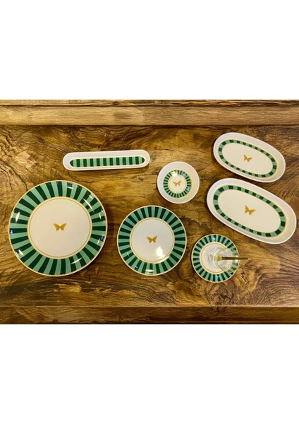 Green Butterfly 6 Kişilik 38 Parça Kahvaltı Seti