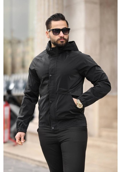 Çıkarılabilir Kapüşonlu, Regular-Fit, Suya Karşı Dayanıklı, Rüzgarlık, Yağmurluk USE527