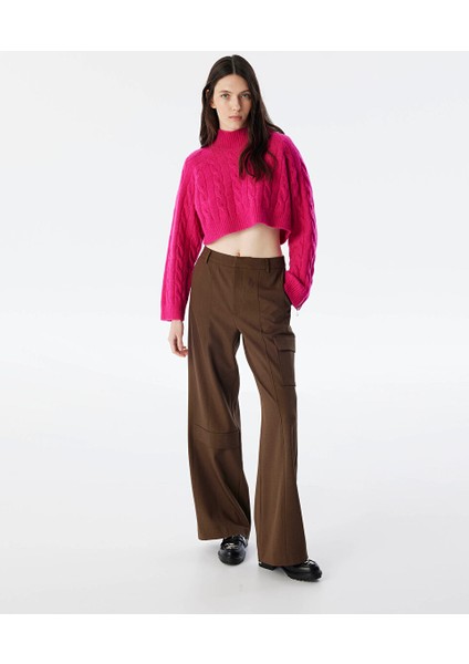 SAÇ ÖRGÜLÜ CROP KAZAK TW6240050344004 fiyatları