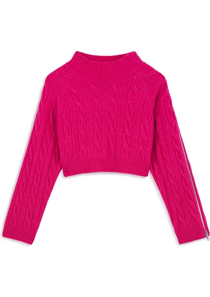 SAÇ ÖRGÜLÜ CROP KAZAK TW6240050344004 indirimleri