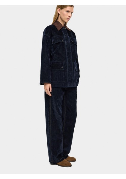 Kadife Efektli Denim Pantolon modelleri