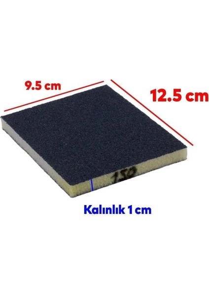 Sünger Zımpara 9.5 x 12.5 cm Takoz Blok Flex Taşlama Ahşap El Zımparası 150 Kum 1 Adet fiyatları