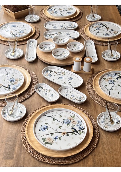 Kahvaltı Takımı Floral Elegance 52 Parça 6 Kişilik