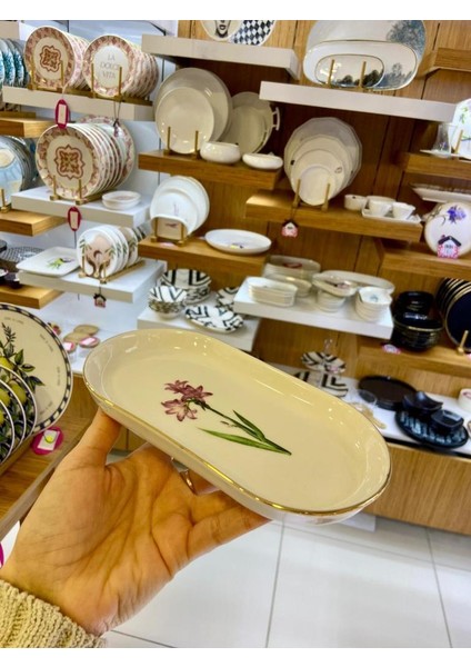 Pure Fleur Kayık Tabak Desen3 20CM