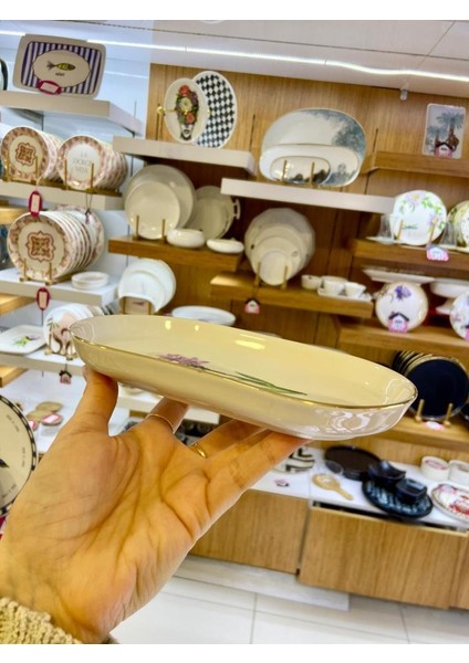 Pure Fleur Kayık Tabak Desen3 20CM fiyatları