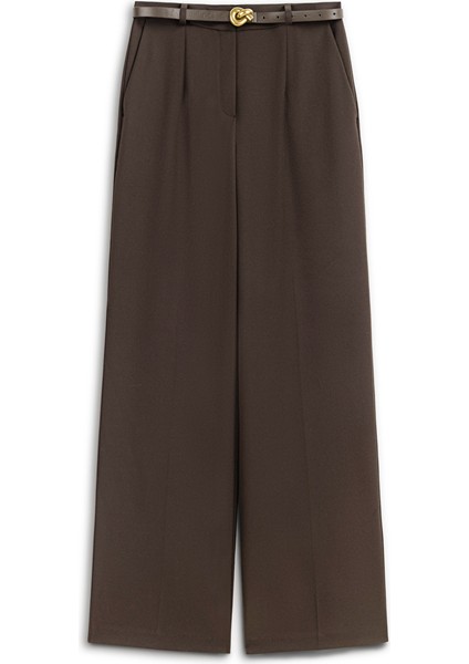 Wide leg fit kemer aksesuarlı pantolon IW6250003176074