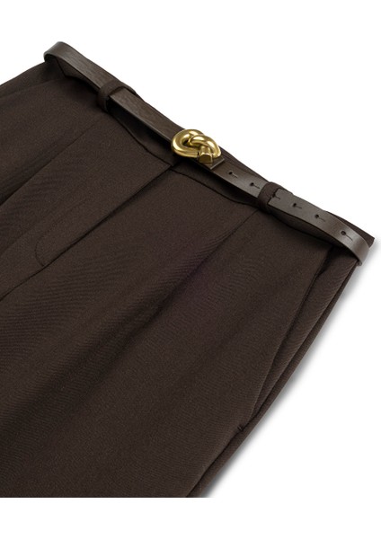 Wide leg fit kemer aksesuarlı pantolon IW6250003176074 fiyatları