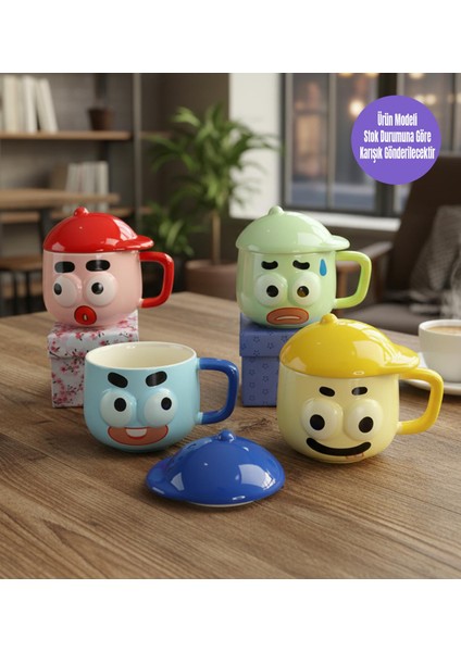 Neşeli Suratlar Temalı Seramik Kupa