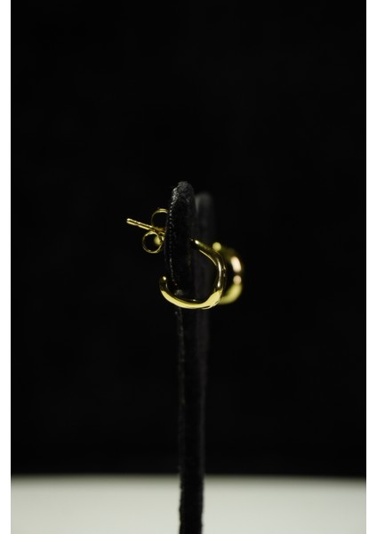 Zirkon Taşlı Yıldızlı Minimal Çelik Küpe