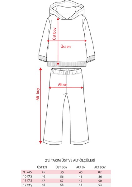 Kız Çocuk Baskılı Oversize Kışlık Eşofman Takımı indirimleri