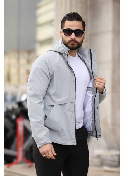 Çıkarılabilir Kapüşonlu, Regular-Fit, Suya Karşı Dayanıklı, Rüzgarlık, Yağmurluk USE527