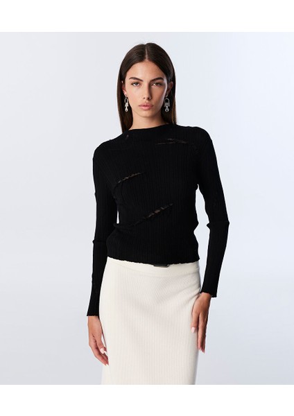 Eskitme Efektli Dantel Mıx Triko TW6250050463001 fiyatları