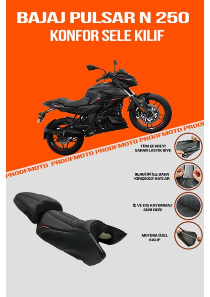 BAJAJ Pulsar N250 Konfor Sele Kılıf
