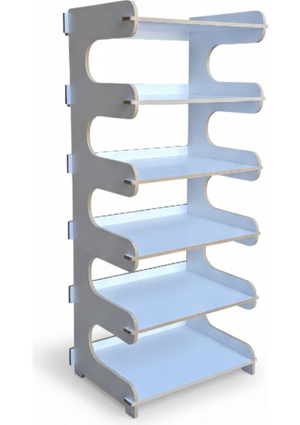 Çok Amaçlı Beyaz 6 Raflı Düzenleyici Raf | Yüksek (86 Cm) ve Sağlam Mdflam Yapı fiyatları