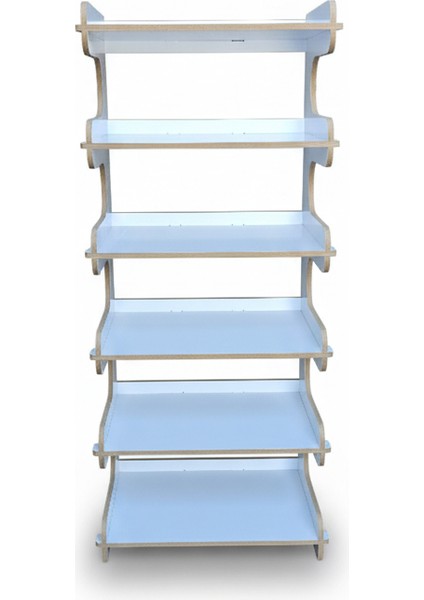 Çok Amaçlı Beyaz 6 Raflı Düzenleyici Raf | Yüksek (86 Cm) ve Sağlam Mdflam Yapı modelleri