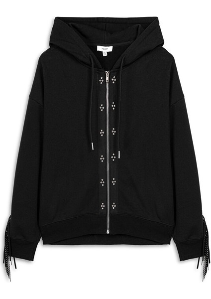 PÜSKÜLLÜ TROK BASKILI SWEATSHIRT TW6250091045001