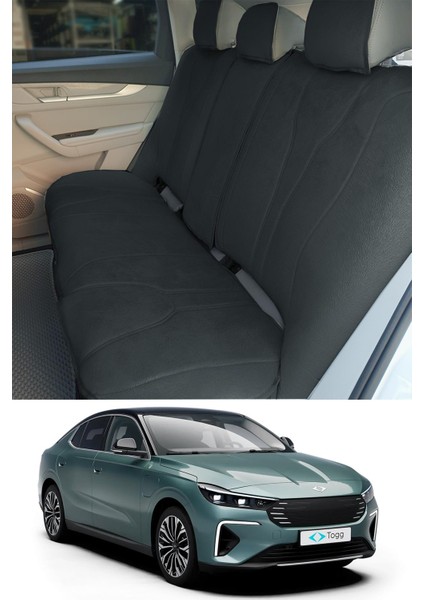 Togg T10F Oto Koltuk Koruyucu Kılıf 2025-SONRASI Luvi Serisi Siyah modelleri