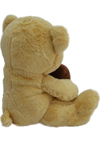 Orta Boy Peluş 40 cm Kalpli Kahverengi Sevimli Oyuncak Ayıcık fırsatları