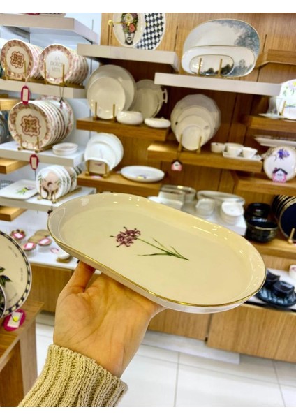 Pure Fleur Kayık Tabak Desen3 25CM fiyatları