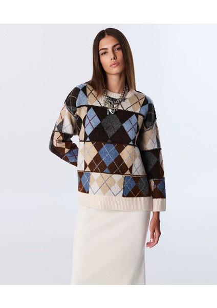 BAKLAVA DESEN OVERSIZE KAZAK TW6250050443082